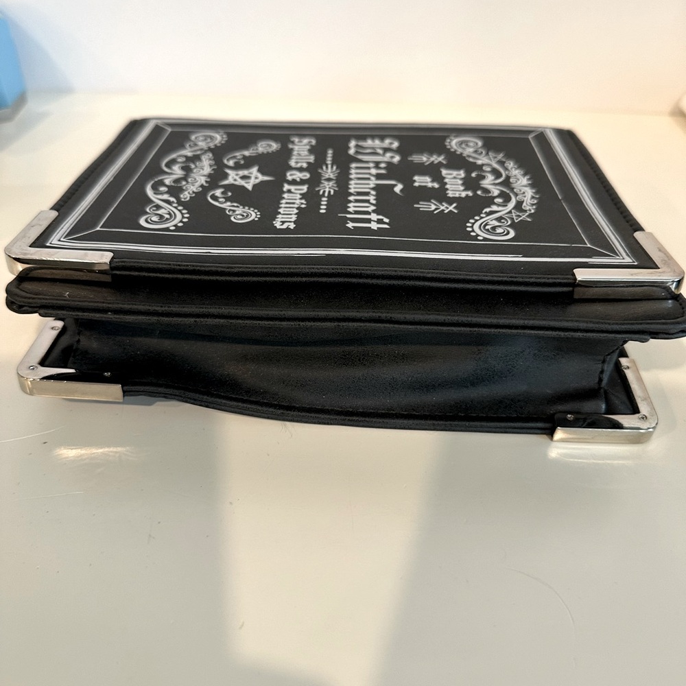 Black NWOT Crossbody Bag Designed to Look Like “Book of Witchcraft” - Picture 6 of 8